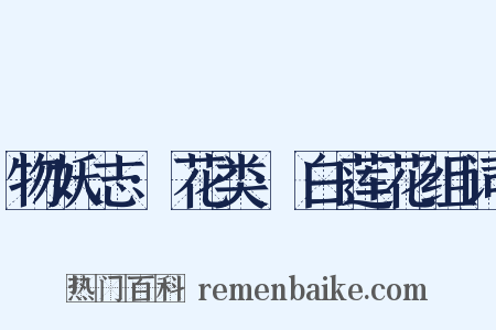 物妖志·花类·白莲花组词是什么意思的图片